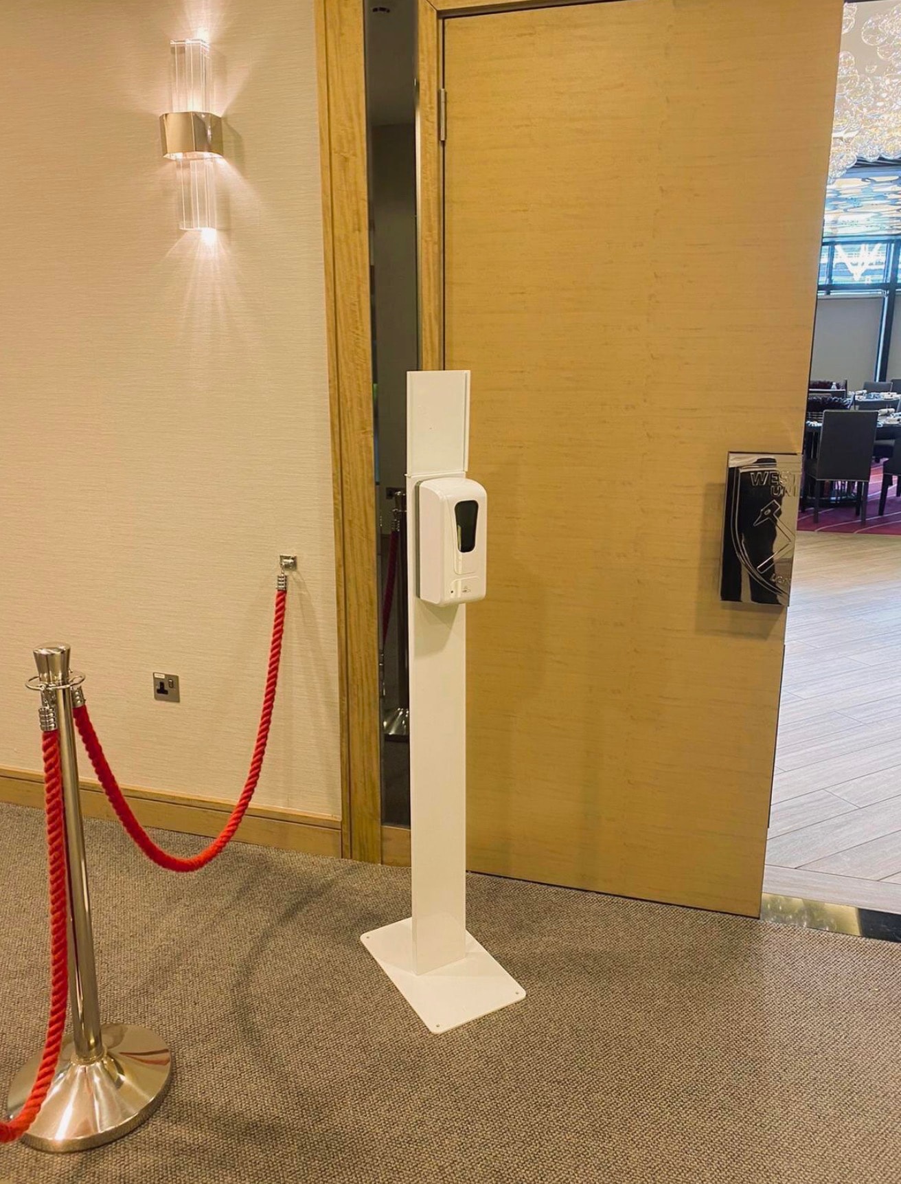 Hand sanitiser station installed at West Ham United stadium
